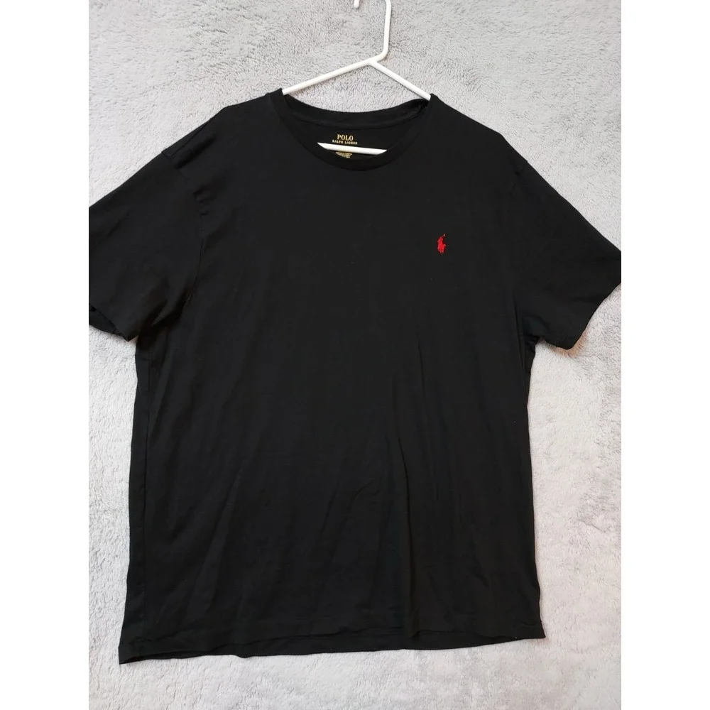 Polo Ralph Lauren Shirt Mens 2XB 2XL Big Black Short Sleeve Red Pony Preppy